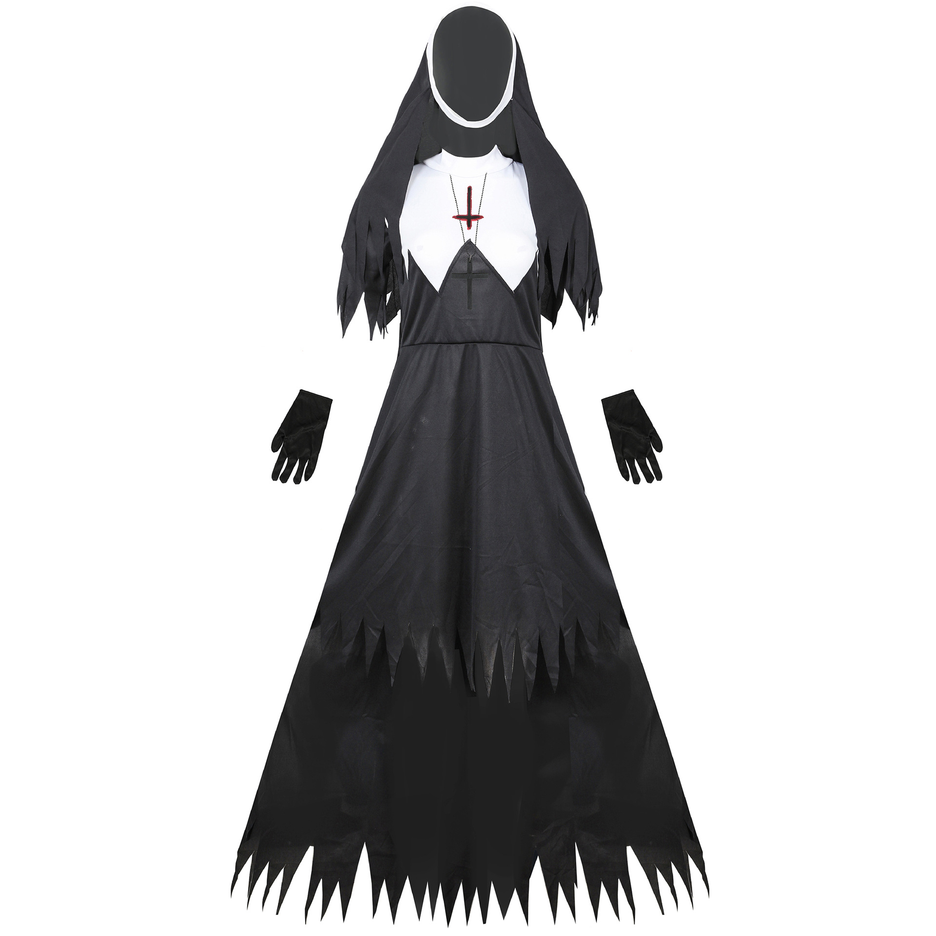 Picture of S-Xxxl European and American Halloween Zombie Nun Costume Cosplay Cosplay Zombie Vampire Demon Costume