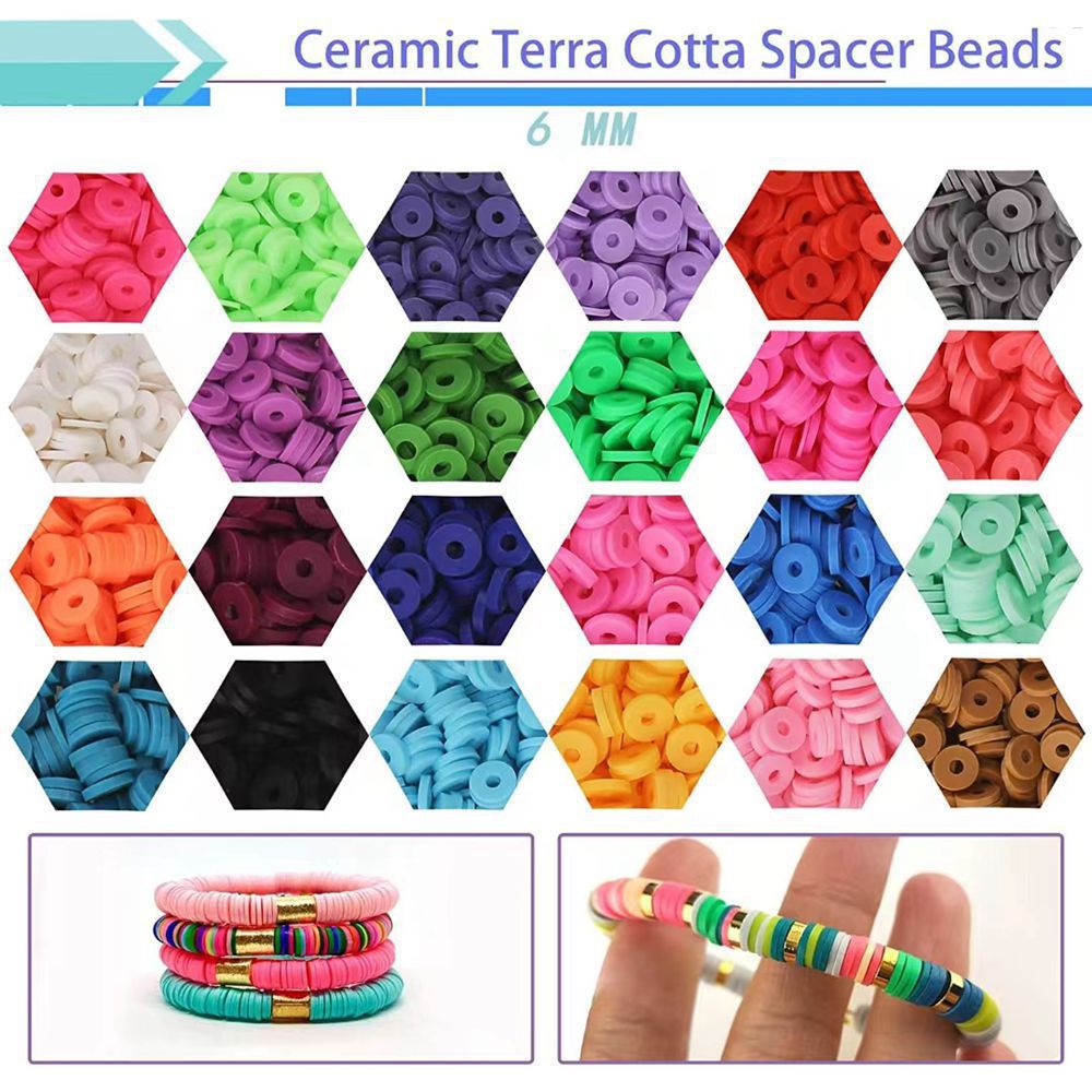 Picture of Cross-Border 24-grid soft pottery piece set diy jewelry color wafer bohemian style jewelry bracelet DIY jewelry