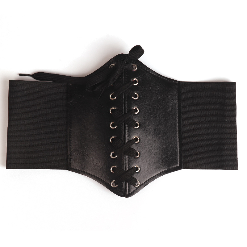 Picture of Korean Women's Girdle Waistband Outer Wear with Skirt Decoration Elastic Wide Belt Women's Versatile Manufacturer High-End Palace Style