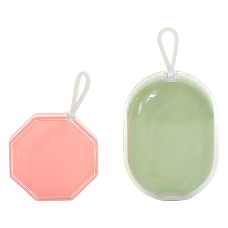Spot color translucent packaging box cosmetics powder sponge egg powder puff storage box PS plastic empty box