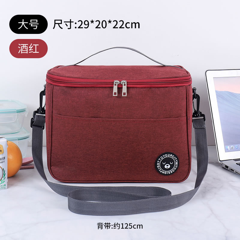 Picture of Lunch Box Handbag Square Insulation Bag Aluminum Foil Thickened Lunch Bag Large Capacity picnic bag for office workers and students with meals