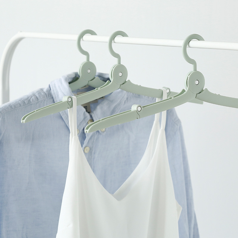 Picture of Folding Clothes Hanger Portable Travel Clothes Hanging Travel Multifunctional Clothes Retractable Clothes Hanger Household Clothes Support Clip