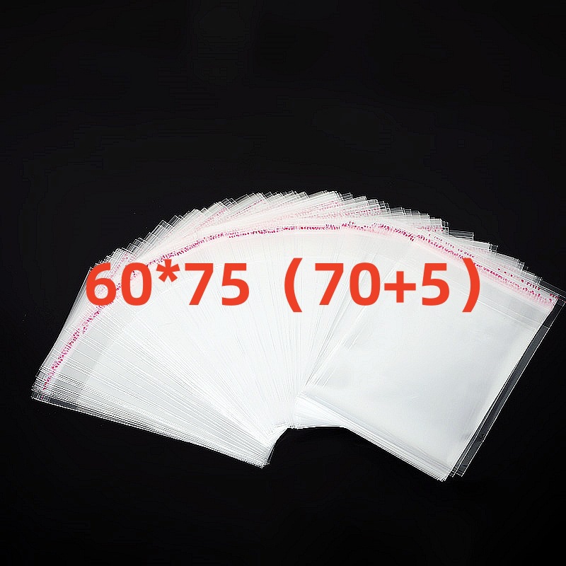 Spot Wholesale Opp Bag 60*75 (70+5) Self-Adhesive Bag Self-Adhesive Printing Self-Sealing Plastic Transparent