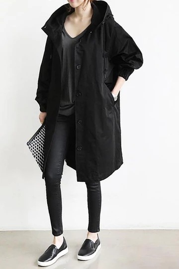 Picture of 2023 New Women's Windbreaker Autumn Mid-Length Small Casual Style Waist 8 Colors Select Fashionable and Easiest for Match