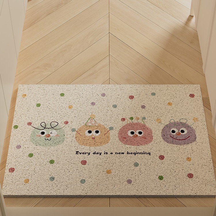 Entrance door mat household entrance silk ring door mat non-slip dirt-resistant mat can be cut porch mat a generation of hair