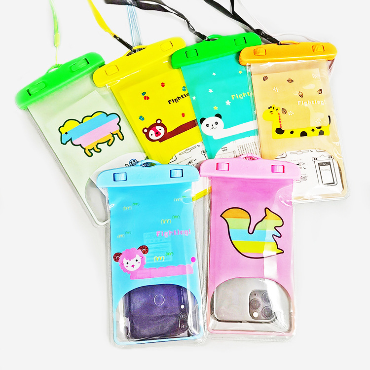 Cartoon Sealed Mobile Phone Waterproof Bag Mobile Phone Diving Cover Touch Screen Universal Outdoor Swimming Hot Spring Rafting Protection Bag