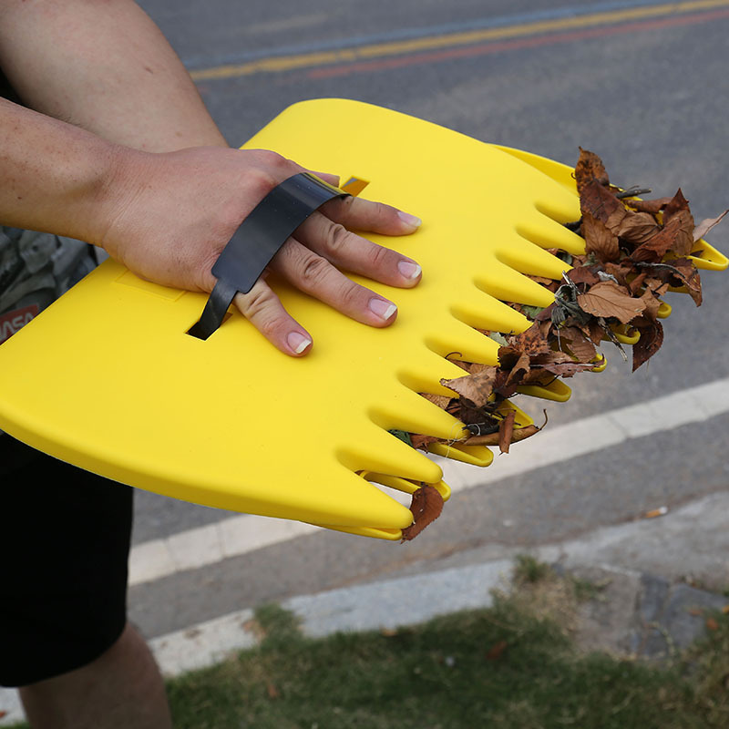 Foreign trade outdoor deciduous leaf clip gardening plastic rake collection deciduous leaf collection rake for garden use garden tools