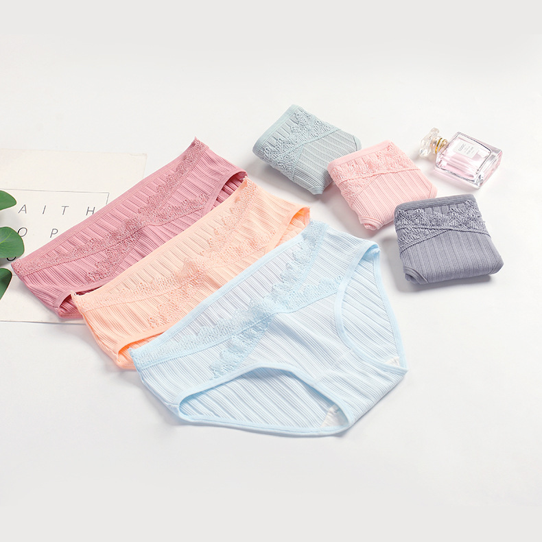 Picture of Pregnancy Want Things Threaded Low Waist Maternity Underwear Pure Cotton Early Pregnancy and Second Pregnancy Belly Support Pants Breathable Prenatal and Postpartum Pants