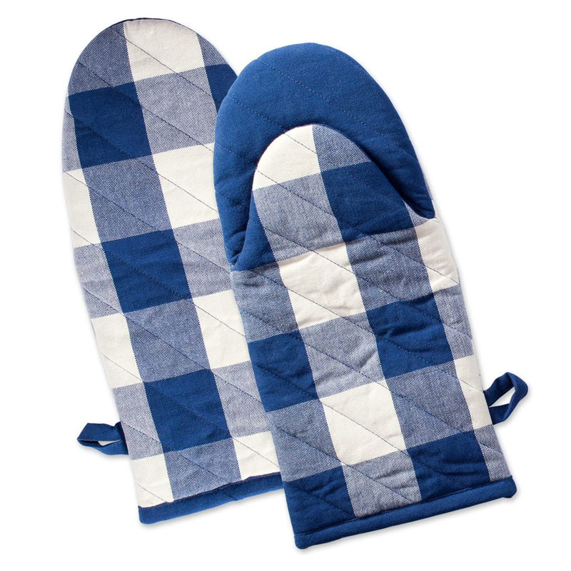 Picture of Amazon Household Oven Microwave Oven Anti-scald Gloves High Temperature Cotton Plaid Thickened Kitchen Baking Heat Insulation Pad