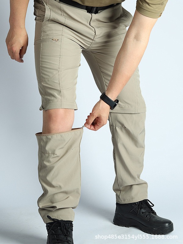 Cross-border Factory Outdoor Tactical Pants Men's Summer Long and Short Dual-purpose Quick-drying Pants Shorts Multi-pocket Training Pants