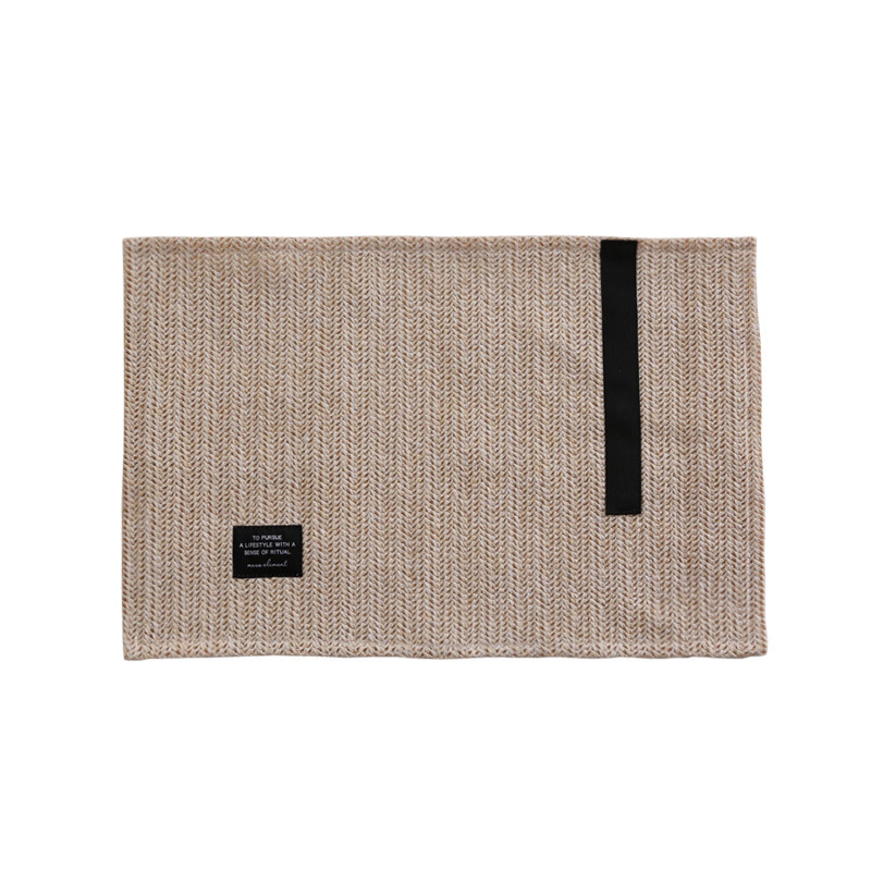 Picture of Beauty Elements ins Style Woven Place Mat Table Mat Southeast Asia Style Rectangular Simple Heat Insulation Mat Cross-border Hot Sale