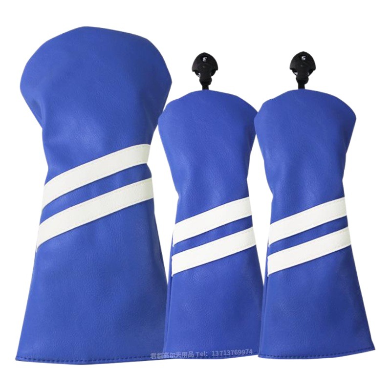 New Golf Wooden Club Cover Double Stripe Wooden Club Cover Golf Club Protective Cover PU Waterproof 135 Wood