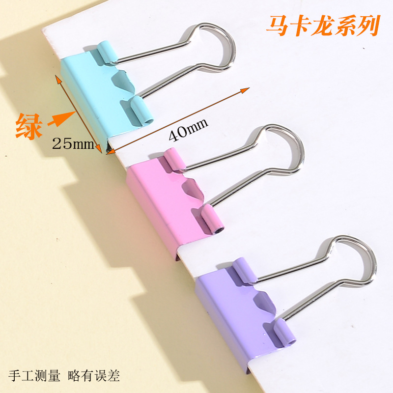 Picture of Cross-Border special color long tail clip small fresh dovetail clip hand account clip 32MM 25MM 19mm reverse tail clip wholesale
