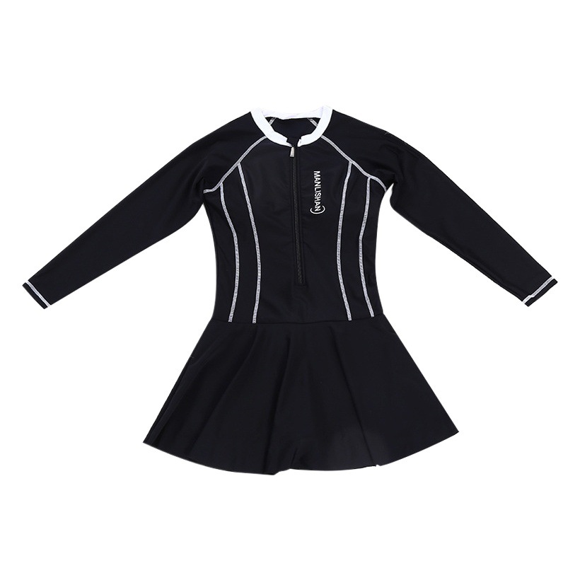 Women's Swimsuit Diving Suit Long-sleeved One-piece Skirt Sports Conservative Fat Girl Student Slimming Surfer Swimsuit