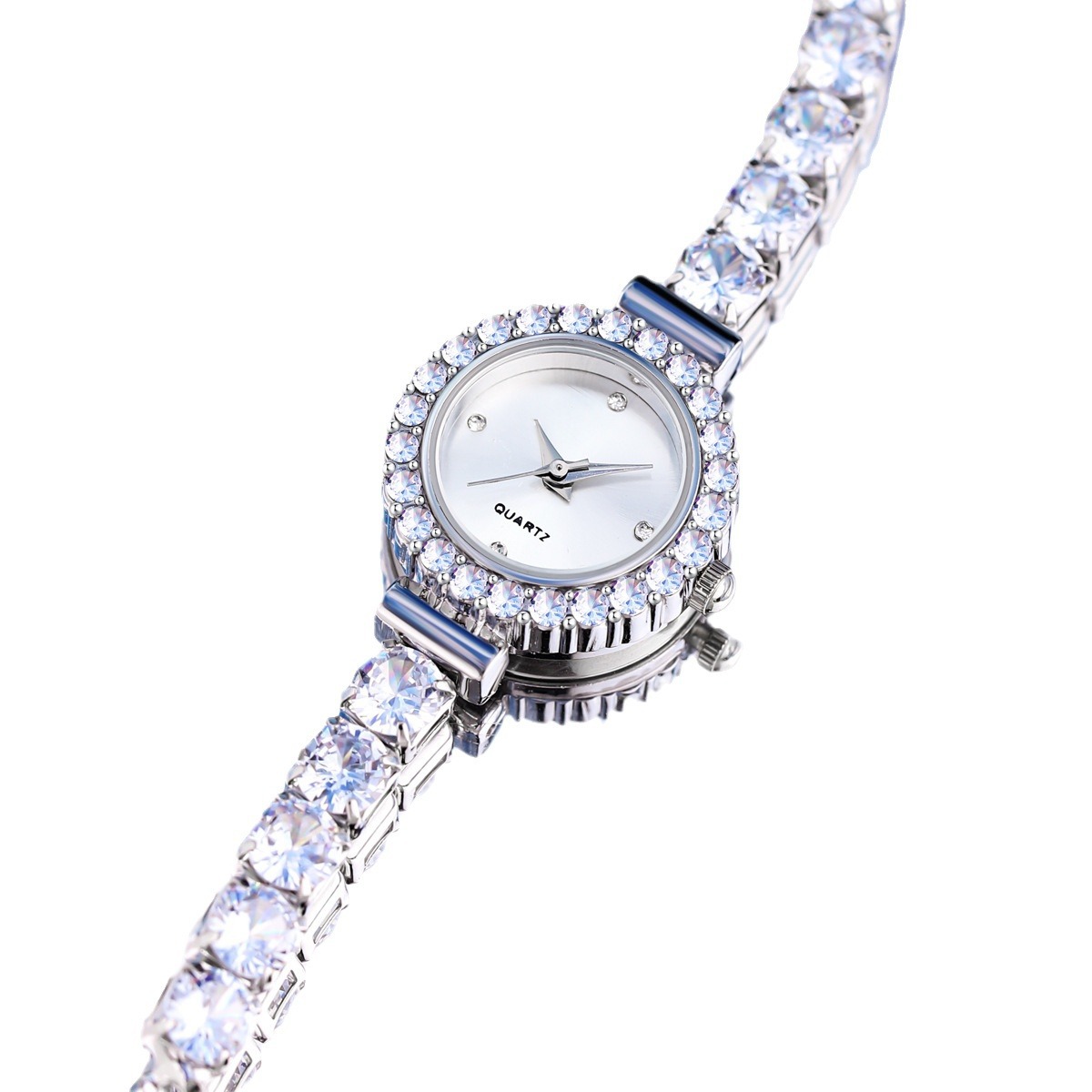 Picture of New Fashionable Large Diamond Bracelet Watch, Elegant and Elegant Women's Watch, Round Small Dial Quartz Watch, High-End Women's Watch