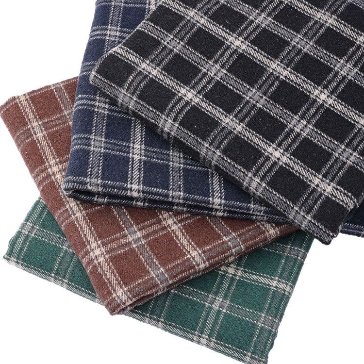Picture of Black Coat Tweed Coarse Yarn-Dyed Plaid Polyester-Cotton Blended British Fashion Classic Black and White Plaid Home Cloth