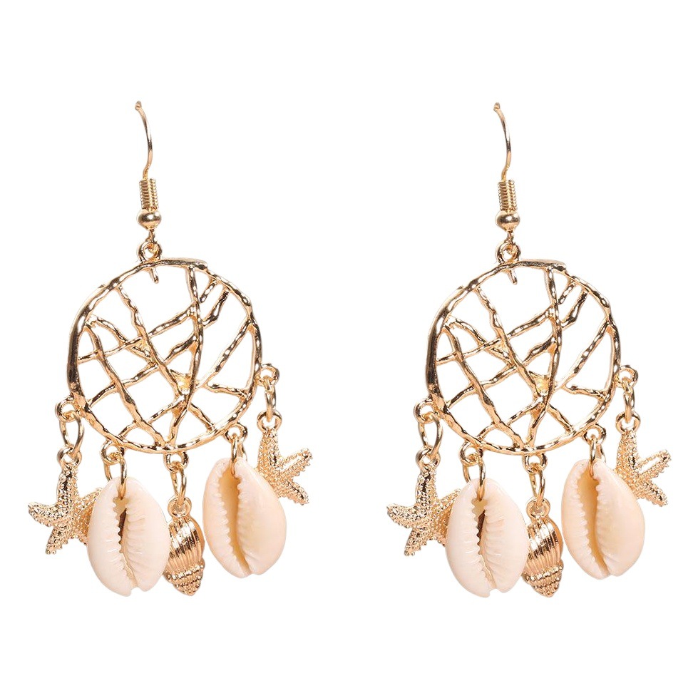 Fashion shell conch Sea Star Dream Catcher cross-border jewelry European and American style summer earrings earrings women