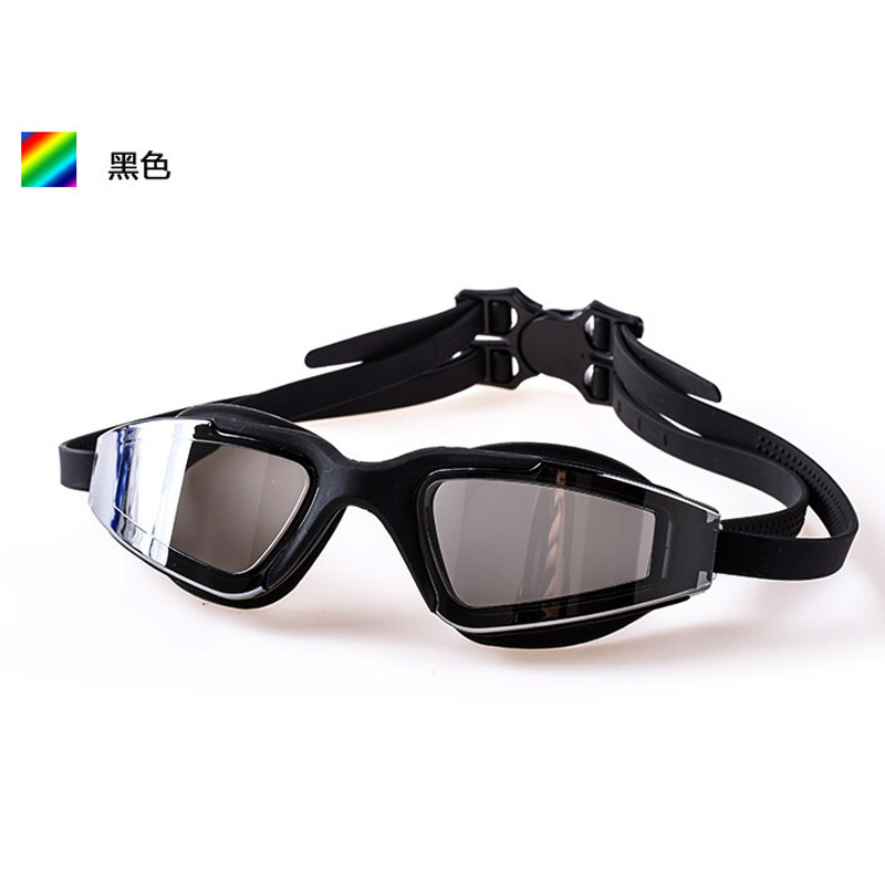Picture of high quality plating large frame swimming goggles unisex waterproof anti-fog swimming goggles diving goggles boxed wholesale