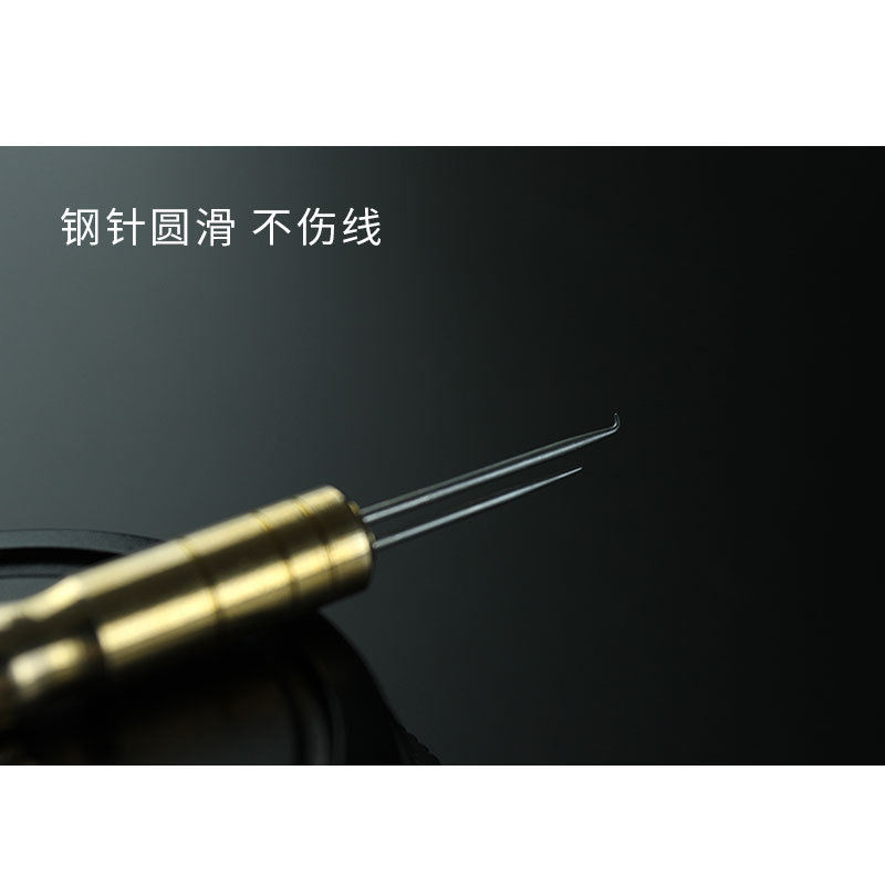 Picture of Linhu Sub-Thread Knotter Manual Straight Hook Curved Hook Tying Tool Hook Tying Tool Pure Copper with Magnet Needle Pick Wholesale