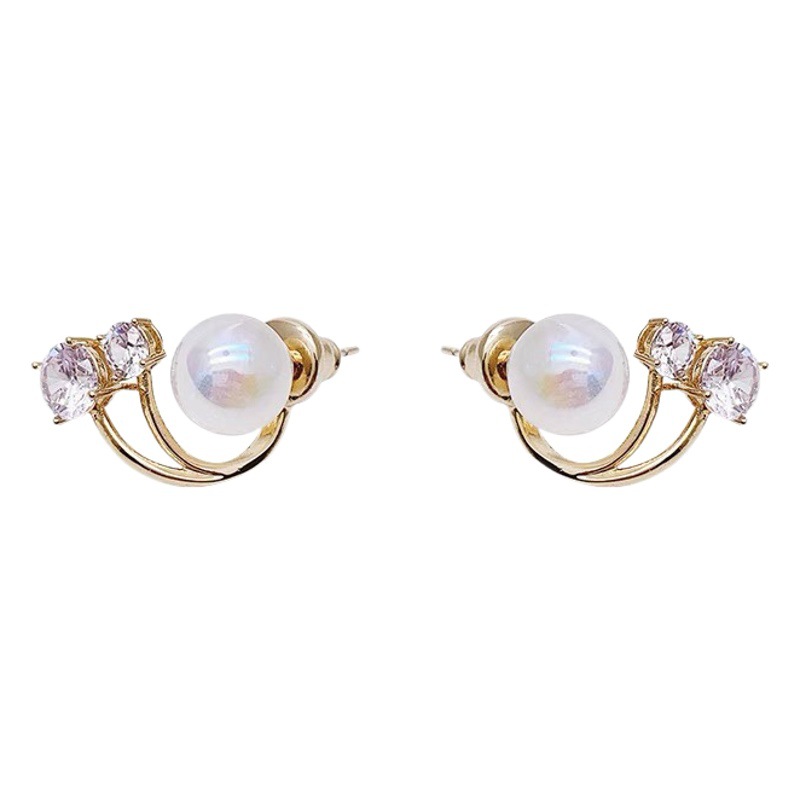 S925 silver needle South Korea pearl earrings female niche design advanced sense one two wear 2022 new fashion earrings