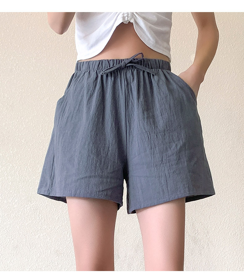 Picture of Cotton and Linen Shorts for Women Summer 2023 New A-Line Outer Wear Wide-Leg Pants Large Size Three-Point Sports Pants Cross-Border Loose Casual Pants