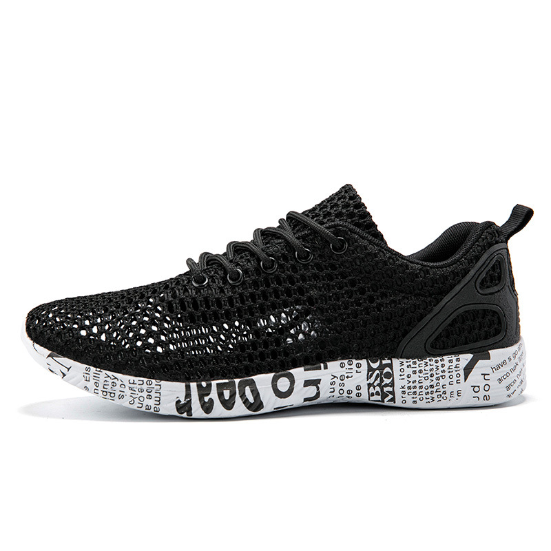 2025 Cross-Border Wholesale Summer Men's One-Piece Drop Shipping Travel Large Size Hole Sandals Mesh Shoes Sports Shoes Outdoor Shoes
