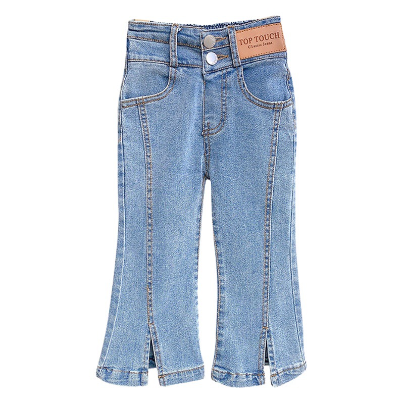Children's jeans spring new girls retro casual pants EA078