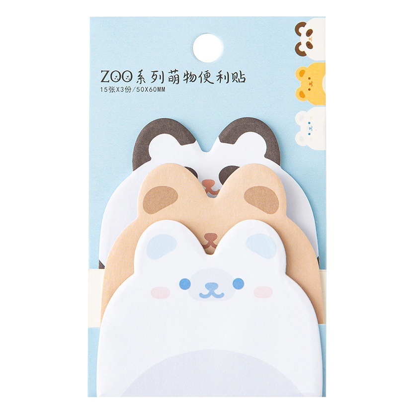 Cartoon special-shaped sticky note wrong three-layer sticky note note note note note n times Note message cartoon cute label sticker