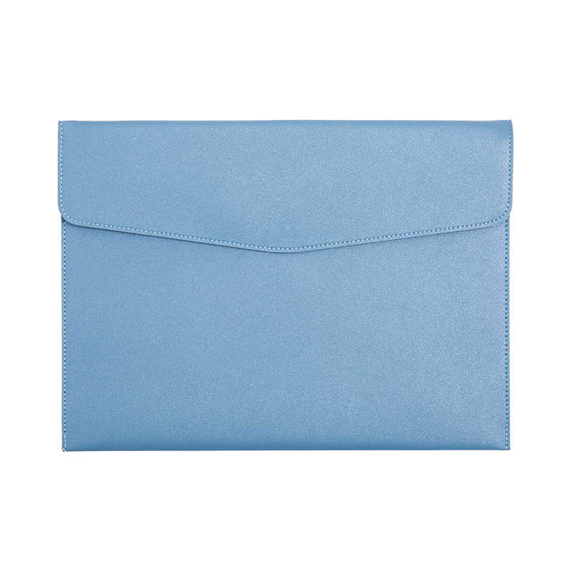 Picture of A4 leather file bag thickened file bag waterproof data bag business briefcase bill storage bag custom logo