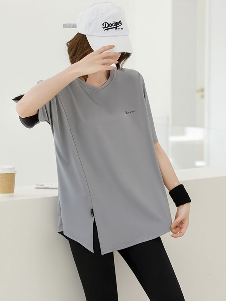 Picture of Running suit Women's Summer Outdoor Morning Running Sports Long-sleeved Three-piece Set Loose plus size Yoga Fitness Suit for Beginners