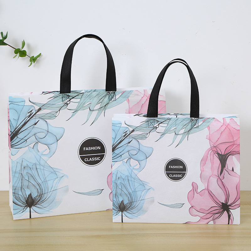 Customized Coated Non-Woven Fabric for Boys and Girls Clothing Store Handbag Gift Advertising Bag Custom Logo