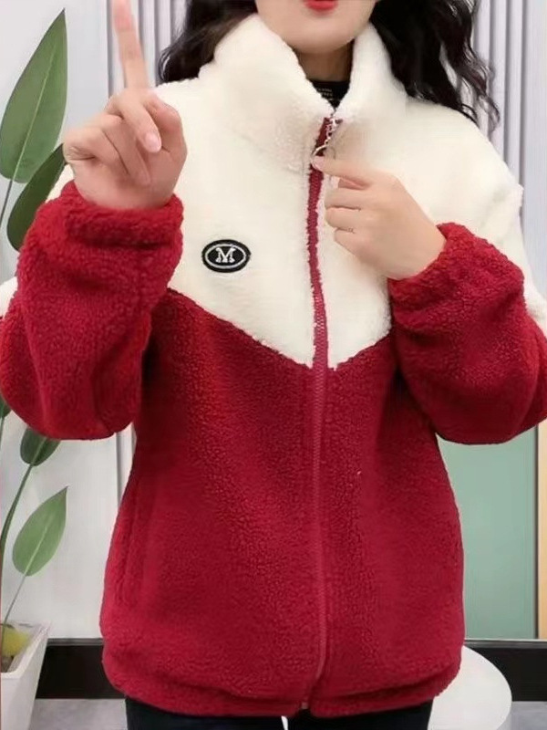 Picture of Winter warm women's coat casual cotton-padded fleece-lined thickened stand collar zipper autumn and winter high-grade women's coat wear