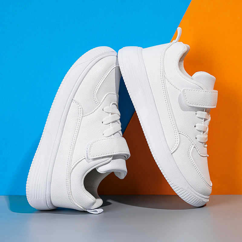 Boys' sneaker 2025 Spring New Children's Solid Color White Shoes Big Children's Students White Casual Shoes for Girls