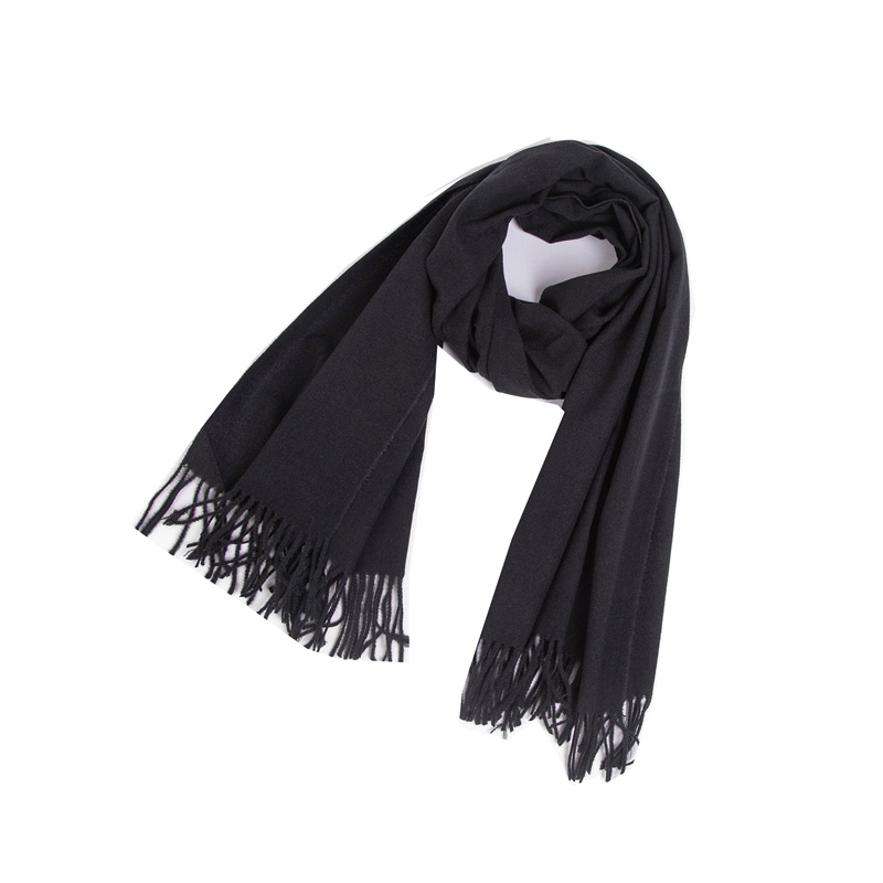 Picture of Foreign trade Europe and the United States new autumn and winter scarf women's polyester thorn hair tassel solid color scarf shawl dual-use manufacturers wholesale