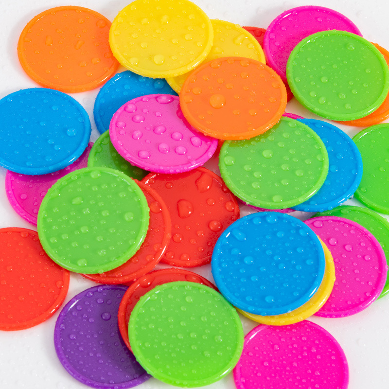 Picture of Blank Coins, Plastic Small Disc Points Coins, Kidsren's Kindergarten Students Reward Coins, Learning Coins, Gold Coins