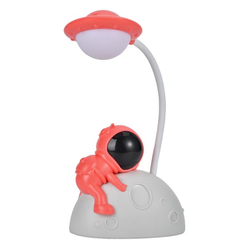 Creative astronaut charging small desk lamp student LED reading learning eye protection desk lamp USB bedroom bedside lamp night light