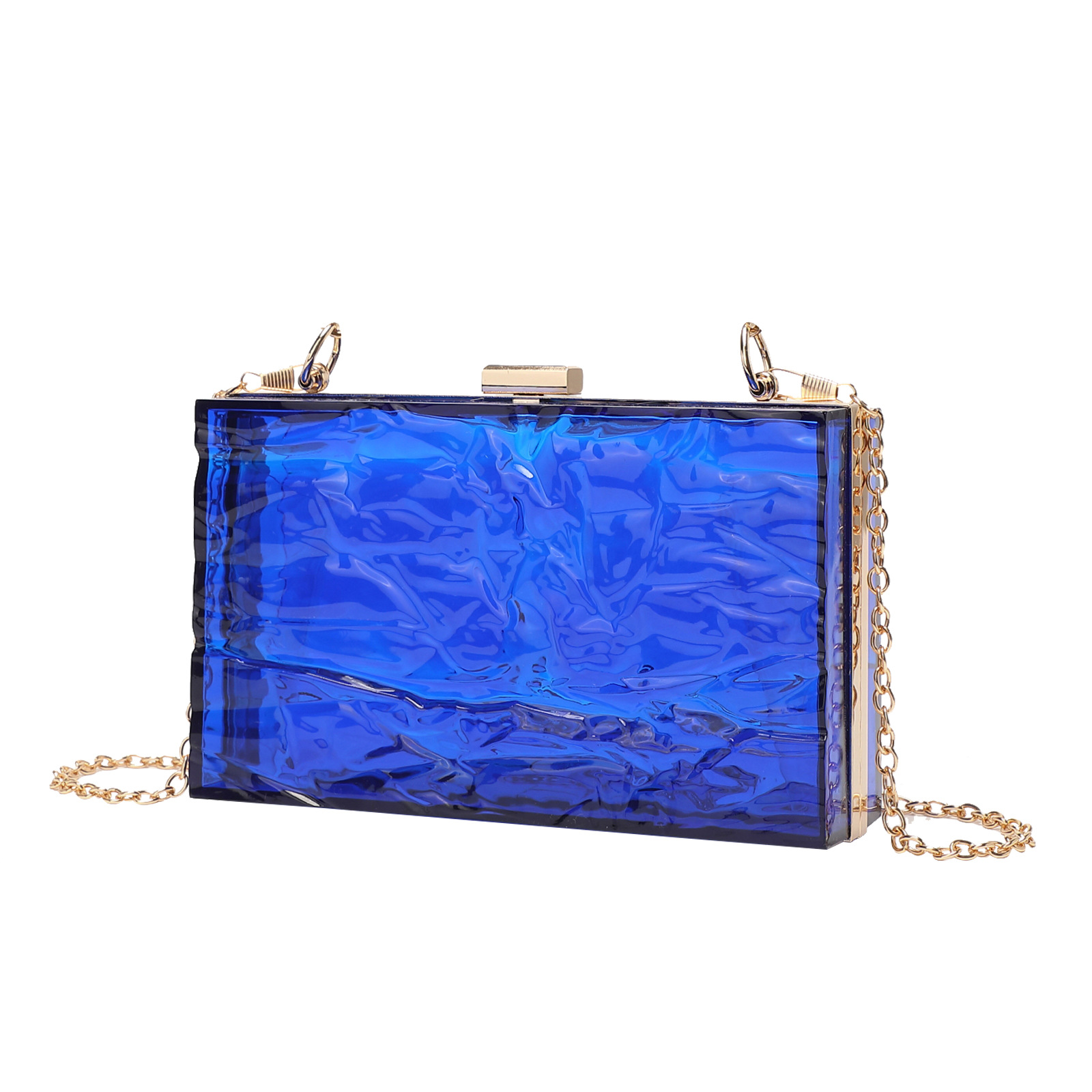 Picture of Women's new evening bag ice crack transparent acrylic fashion clutch chain bag cross-border Amazon exclusive