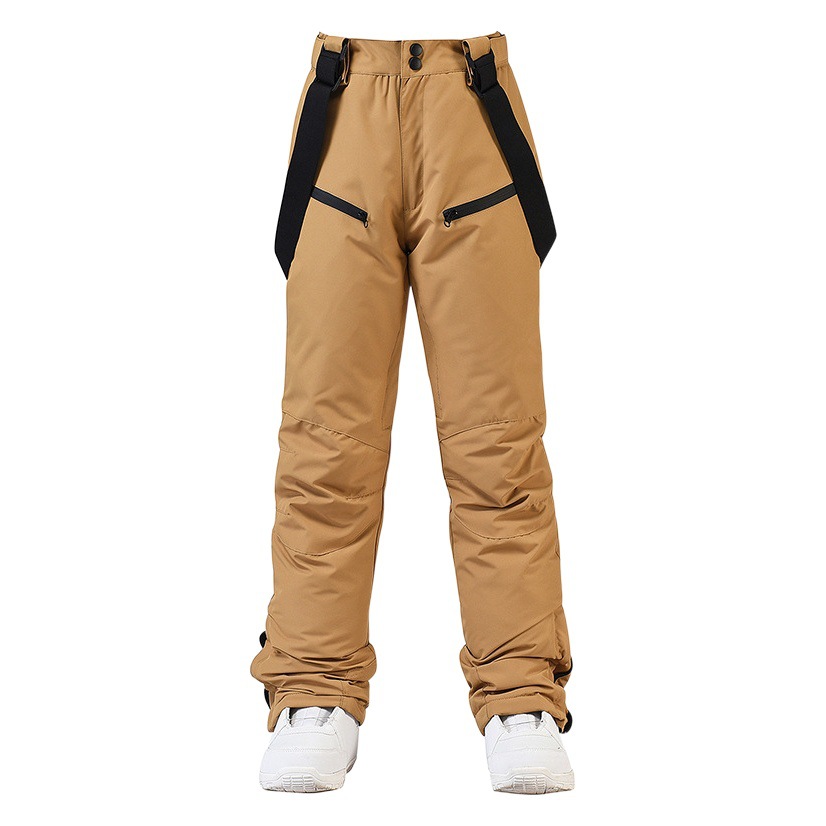 Picture of New Ski Pants Men's and Women's Strap Ski Pants Winter Windproof Waterproof Warm Thickened Snowboard Double Ski Pants