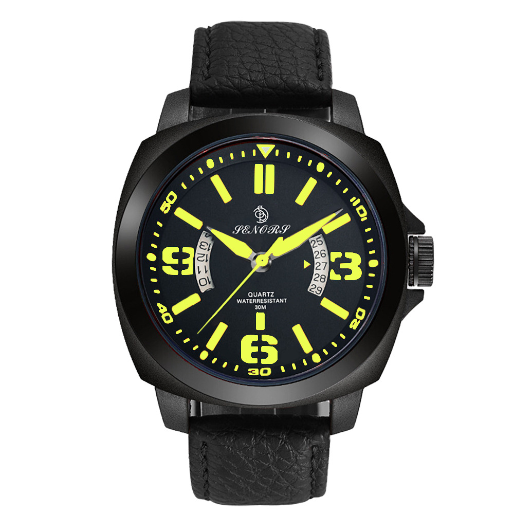 Latin America's Best-Selling Large Dial Quartz Watch Men's Watch Belt Watch Manufacturer Foreign Trade Watch Wholesale
