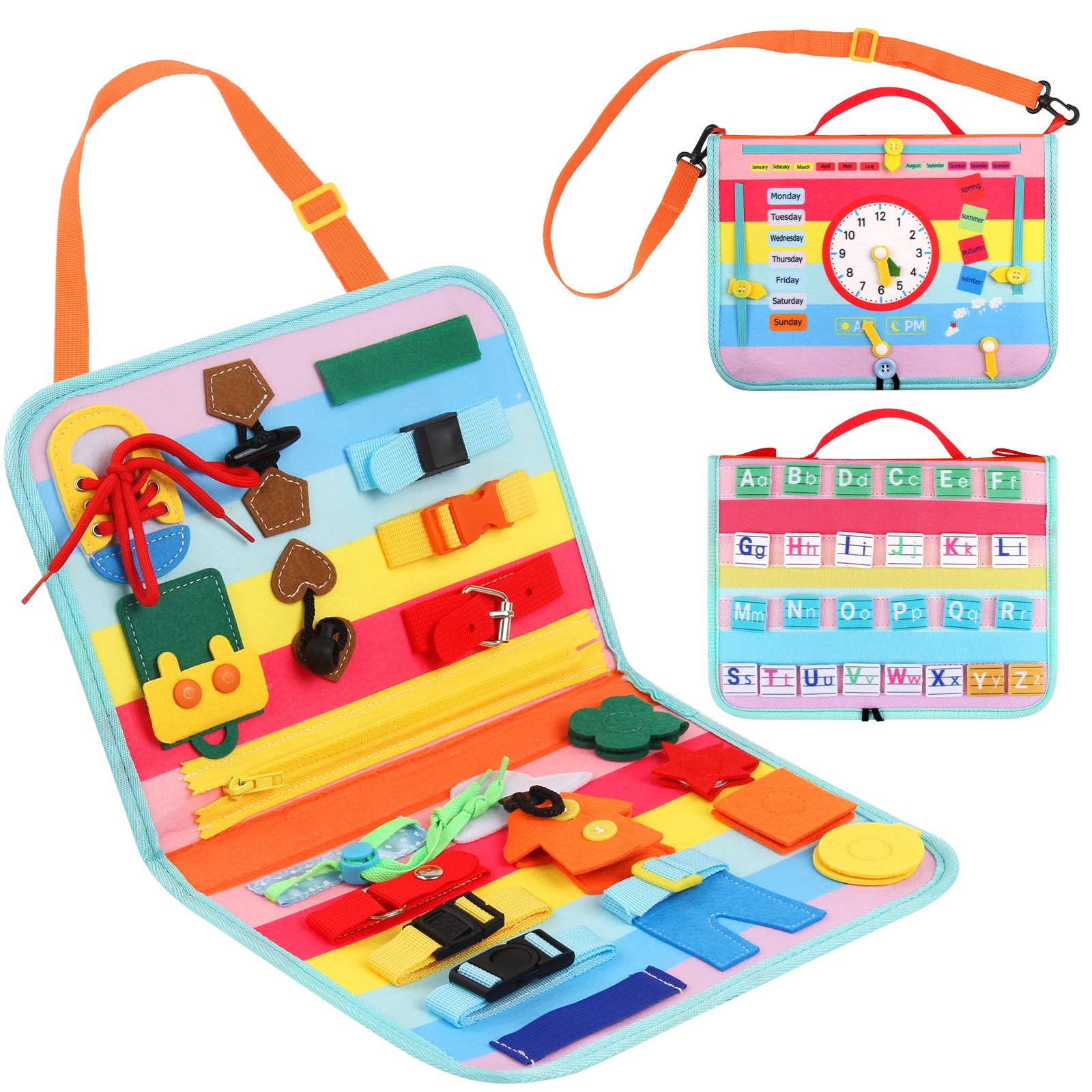 Picture of Cross-border foreign trade felt learning board Montessori early education board busy board children's quiet book cloth book in stock wholesale factory