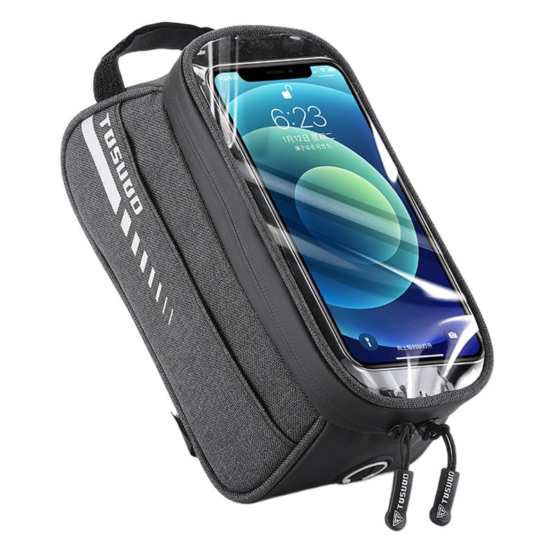 Captain Tas Bicycle Bag Front Beam Bag Mountain Bike Upper Tube Mobile Phone Bag Storage Waterproof Bicycle Front Hanging Bag