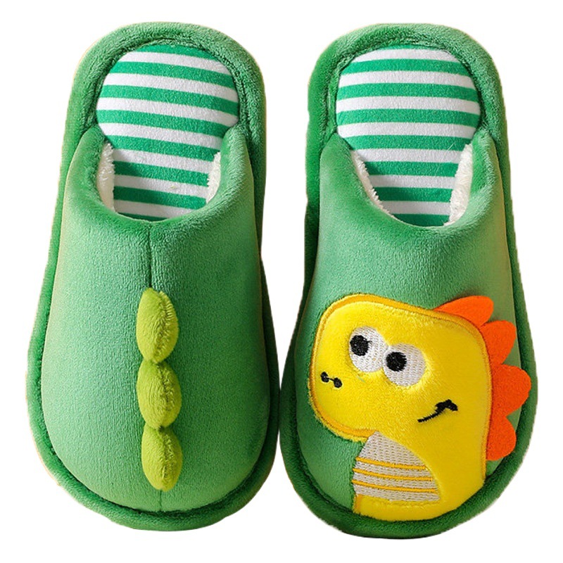 Children's cotton slippers winter boys and girls home indoor children parent-child cartoon non-slip soft bottom baby children