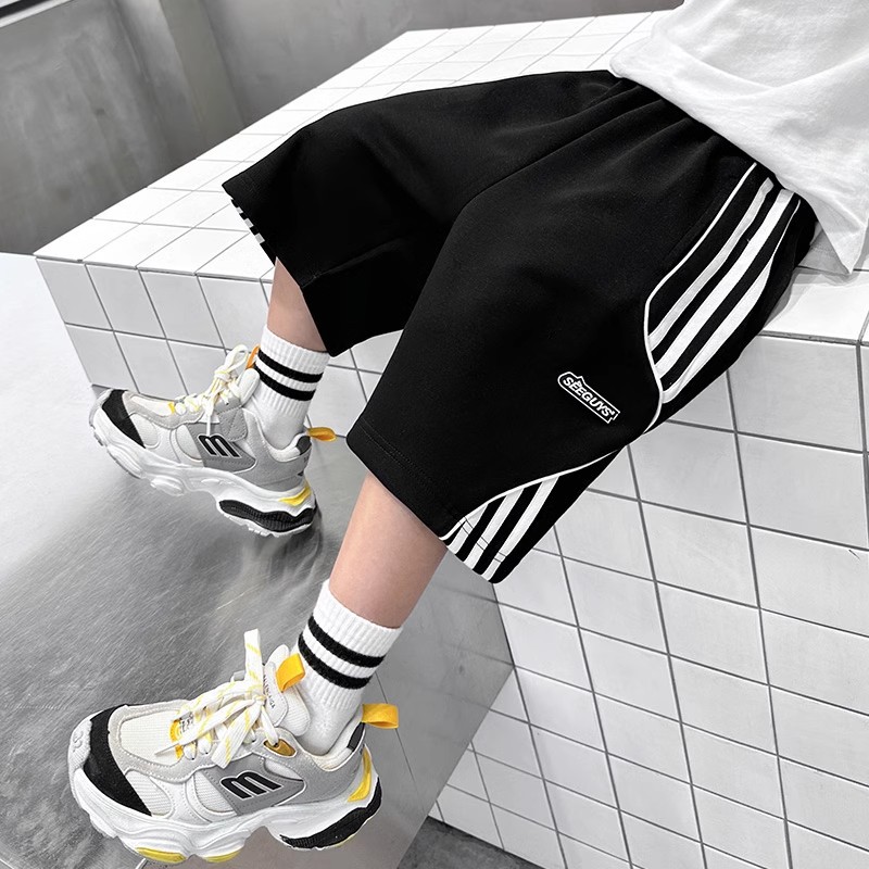 Children's Trousers Boys Pants Summer Sports Shorts 2024 New Children's Summer Mid-length Pants for Large Children and Boys Half-length Pants