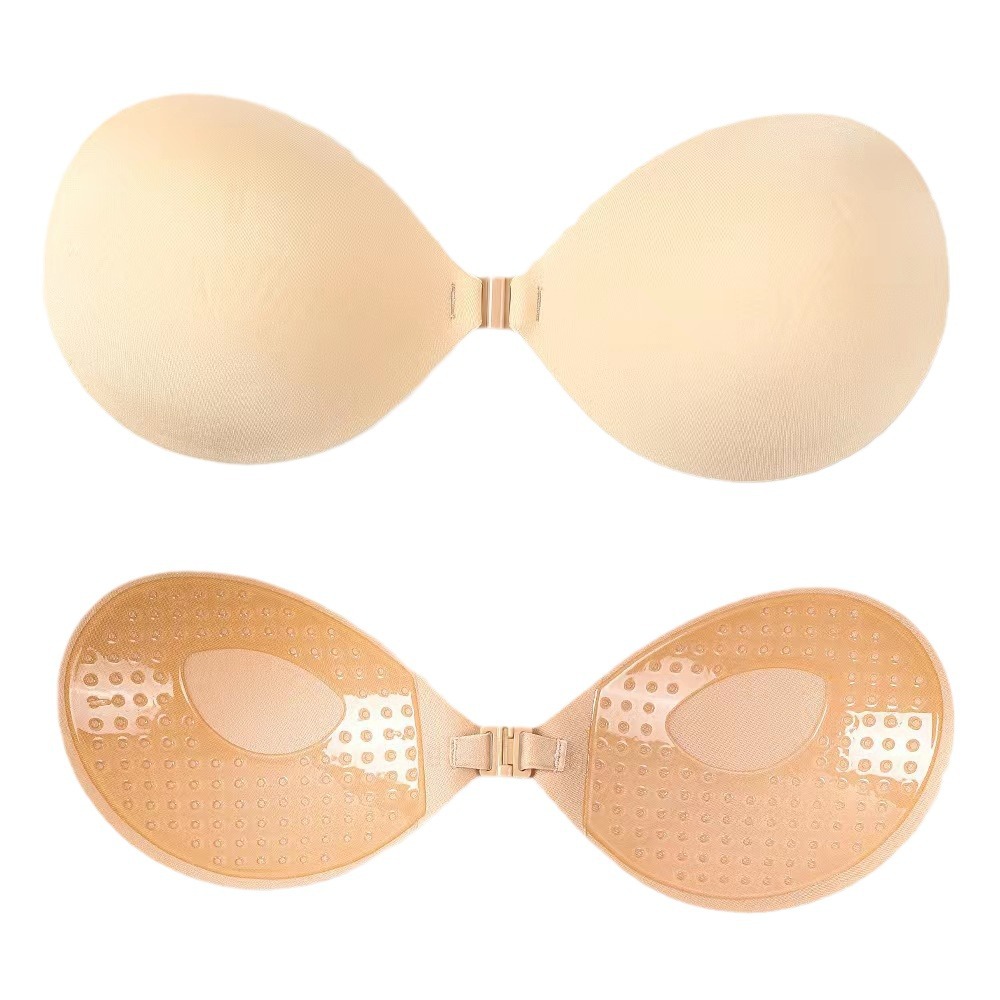 Picture of In stock silicone round cup chest stickers invisible bra push up support big chest wedding dress special chest stickers strapless wholesale