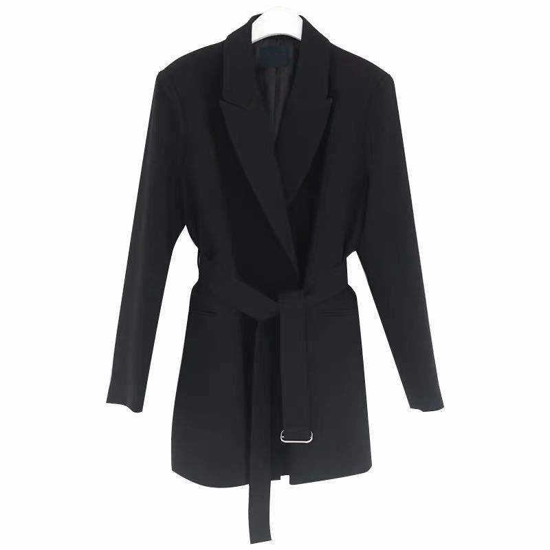 Picture of Small Blazer 2024 Spring and Autumn Mid-Length Suit with Belt Korean Style British Style Elegant Top for Women Korean Style Commuting