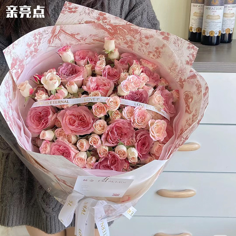 Afternoon Earl Black Tea Waterproof Bouquet Wrapping Paper Rose Flowers Wrapping Paper Handmade DIY Material Floral Shop Floriculture