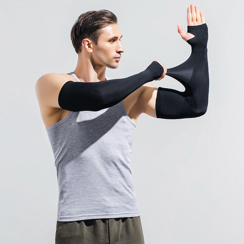 Picture of Sun Protection Sleeves for Men Plus Size Loose Arm Guards Plus Fat and Enlarged Ice Silk Sleeves Sun Protection Uv Protection Arm