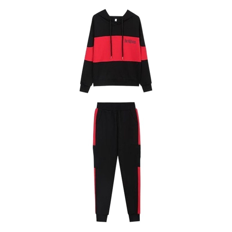 Age-reducing Style Sports Hooded Set Women's New Elegant Western Style European Station Long Sleeve Sweatshirt Harlan Trousers Two-piece Set