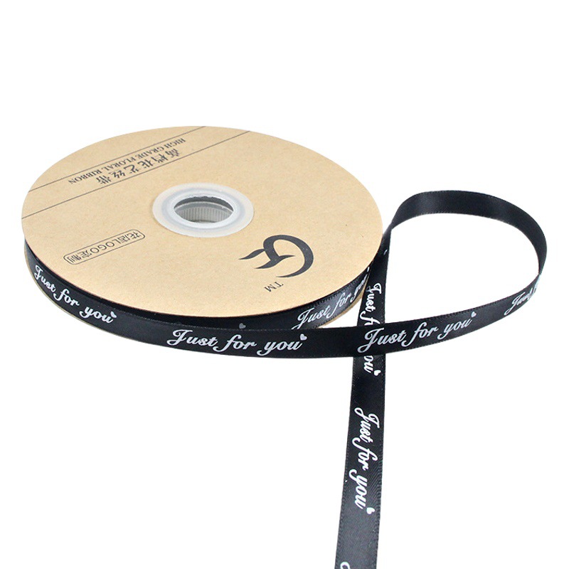Spot supply 1cm cm printing English belt gift box flower packaging printing ribbon ribbon wholesale
