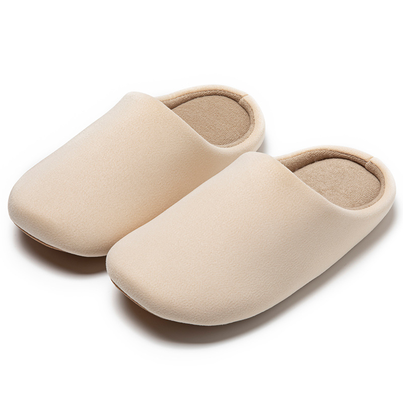 Picture of Japanese-style Office Fabric Slippers Silent Home Autumn and Winter Indoor Non-slip Soft Bottom Breathable Comfortable Couples Cotton Slippers